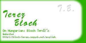 terez bloch business card